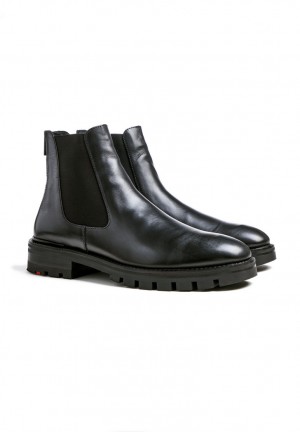 Black Men's LLOYD WESLEY Ankle Boots | 74698XGBP